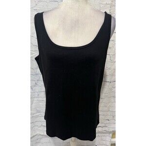 NWT Lord & Taylor Coton Tank Top Black Women's Sleeveless Plus Size 3X